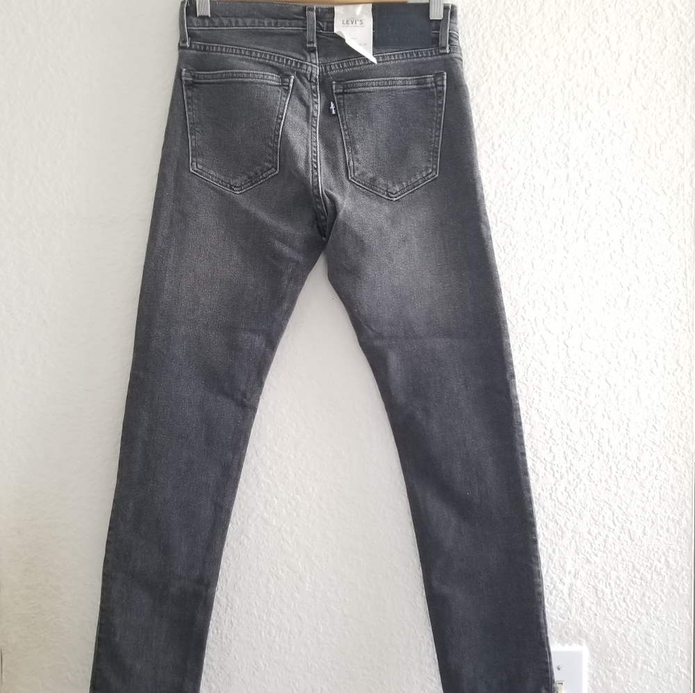 Levi's Made & Crafted Cigarette Slim Mid Rise Cropped Ankle Jeans Size 2… - Picture 3 of 14